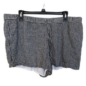 Abercrombie & Fitch Women’s Gingham Lounge Shorts Black White XL